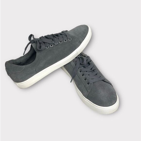 Brooks Brothers Red Fleece Gray Leather Suede  Lace Up Sneakers size 11 - Picture 2 of 13